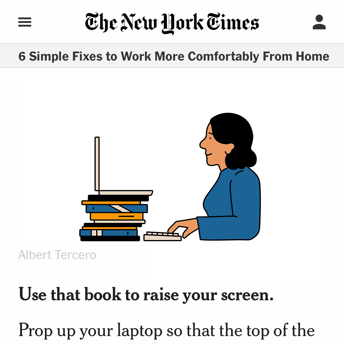 TheNewYorkTimes - Work More Confortably From Home 2