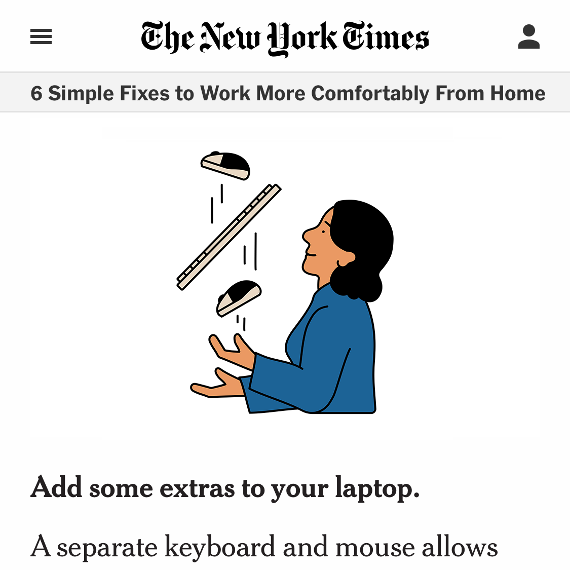 TheNewYorkTimes - Work More Confortably From Home 6