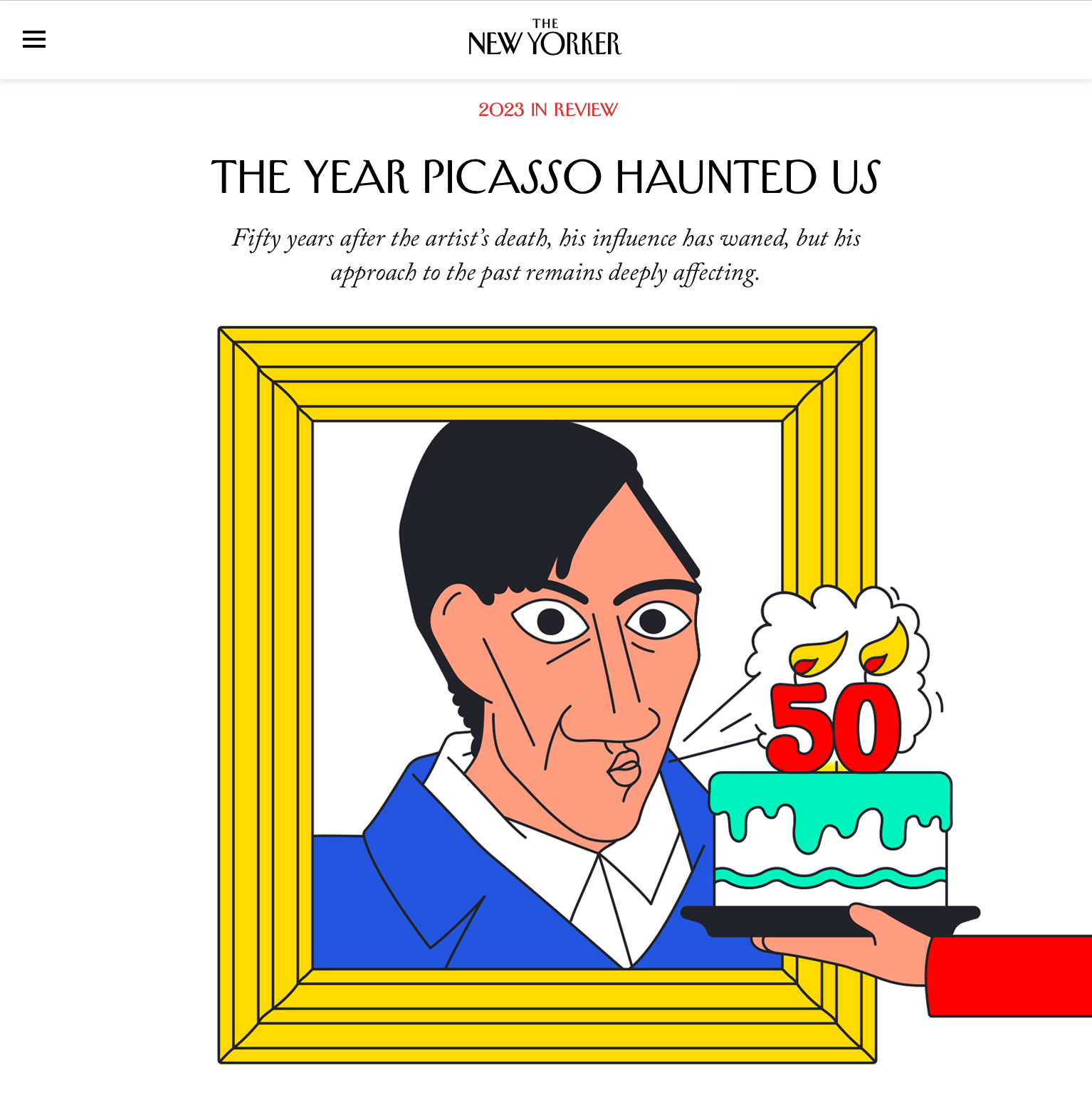 The New Yorker - The Year Picasso Haunted Us